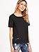 Romwe Women's Short Sleeve Cut Out Summer Blouses Causal T-Shirts Black S