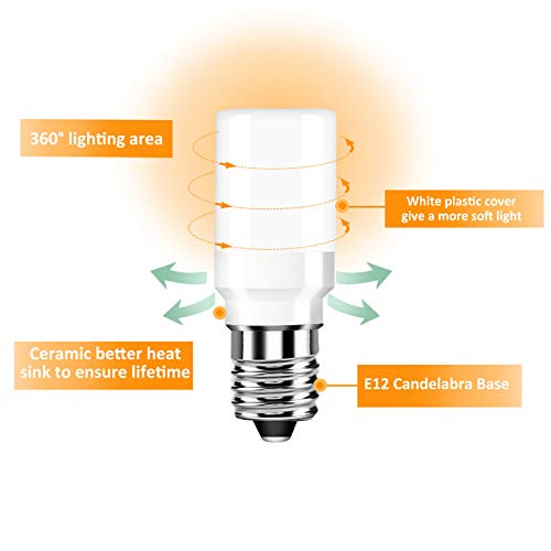 Low Voltage 12V 24V Candelabra E12 Base LED Appliance Light Bulb for ice Maker Water Dispenser