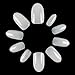ECBASKET Acrylic Nail Tips Natural Fake Nails Short Oval Nails 500 PCS