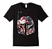 Mens Star Wars Boba Fett Floral Print Helmet Graphic T-Shirt Medium Black