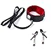 Bondage Handcuffs and Ankle Cuff Restraints for Sex Ball Gag Whip/Flogger Collar Leather Woman Adult Toy Sexy Kink Set