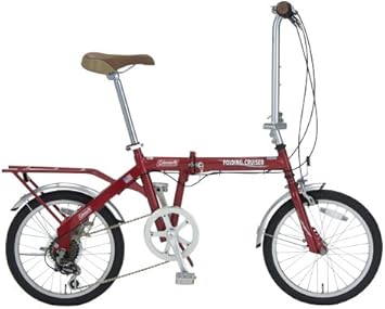 Amazon コールマン 折りたたみ自転車 シャイニングレッド Folding Cruaser Fd186 3303 コールマン Coleman スポーツ アウトドア