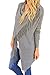 Pink Queen Women's Tassel Hem Open Front Knitwear Cardigan Sweater Coat Gray L