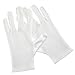 Ishua 12 Pairs White Cotton Gloves Working Protective Gloves Jewelry Inspection Gloves, Large Size 9.2 Inch Long, Multi-function For Coin Silver Inspection Dry Hand Cosmetic Moisturizing Working Spa