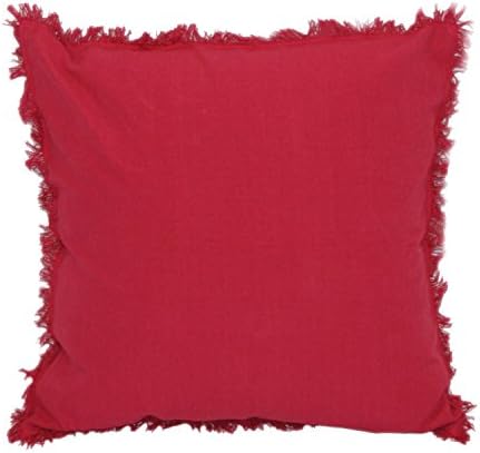 Urban Loft by Westex Fringe Red Cushion, 20" x 20"