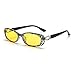 LOMOL Womens Fashion Cute Oval Anti-Blue Light Radiation Protection Night Vision Small Driving Sunglasses(C2)