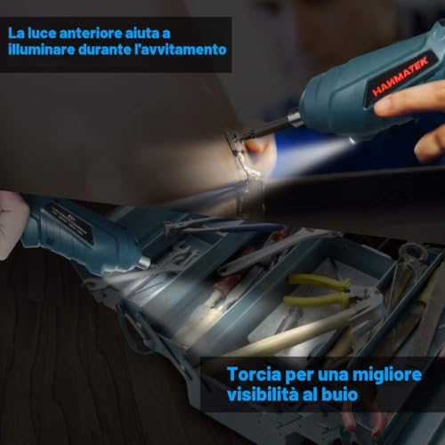HANMATEK Rechargeable Cordless Screwdriver Set with Straight and Pistol Style, Powerful Electric Screwdriver, Small Screwdriver Guns