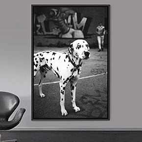 signwin Framed Canvas Wall Art Duotone Pupper Animals...