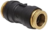 Legris 3106 62 00DOT Nylon & Nickel-Plated Brass Push-To-Connect Fitting, Complies with DOT, Inline Union, 1/2