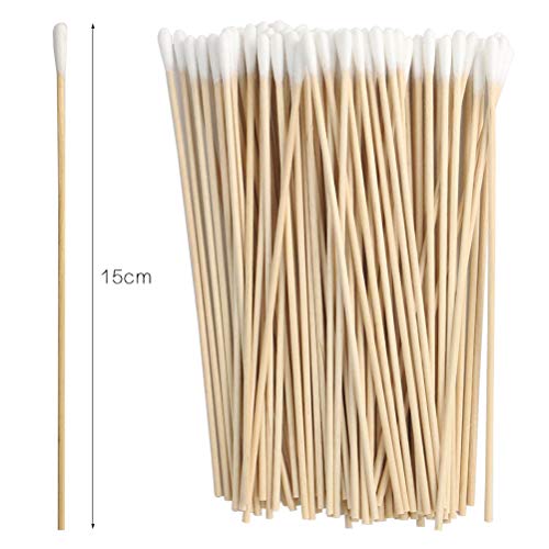 800 Pcs Swabs Cotton Sticks, Bantoye 6 Inches Cleaning Sterile Sticks with Wooden Handle for Wound Clean, Cleaning Makeup, Removal Residue