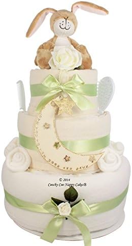 Luxury Unisex Baby Gift Nappy Cake Guess How Much I Love You® with Keepsake Capsule - Free DELIVERY