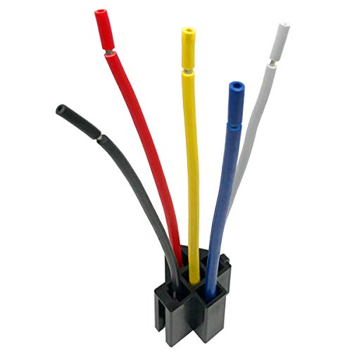 6 PACK 80/60 AMP 12 V DC Relay and Harness - Heavy Duty 12 AWG Tinned Copper Wires, 5-PIN SPDT Bosch Style Automotive Relay - Thumbnail 4