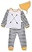 3Pcs/Set Newborn Baby Girl Boy Striped Long Sleeve Tops Pant Hat Outfits Clothes