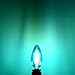 2-Pack Luxrite Straight Tip/Torpedo Style Blue LED Bulb, 4W Filament Bulb, 350 Lumens, E12 Base, UL Listed, 15,000 Hours Life, Great for Any Decoration and Holiday Lights
