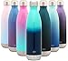 Simple Modern 25oz Wave Water Bottle - Stainless Steel Double Wall Vacuum Insulated Metal Reusable - Leakproof Ombre: Bermuda Deep