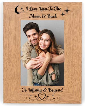 I Love You To The Moon And Back To Infinity And Beyond 6x4 Photo Picture Frame Gifts for Him Her