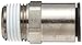 Legris 3175 53 14 Nickel-Plated Brass Push-to-Connect Fitting, Inline Connector, 1/8