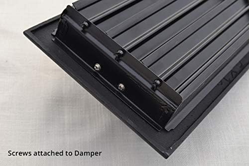 Floor Register Grate 3 X10 Black Cast Aluminum Hand Finished Floor Registers With Metal Damper Sand Cast Durable Powder Coated And Heavy Duty