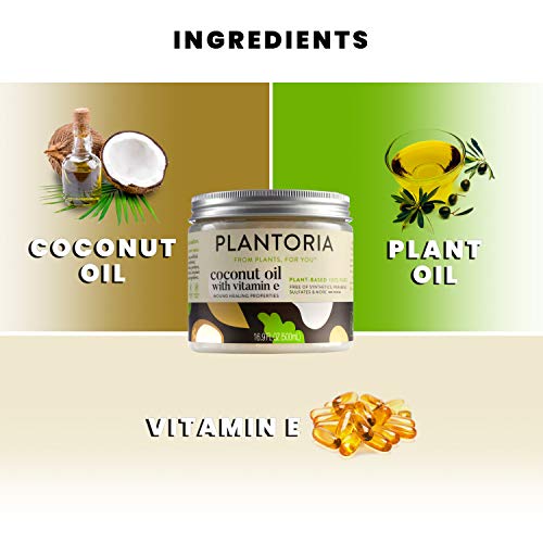 Plantoria Plant Based Organic Coconut Oil With Vitamin E Nourishing