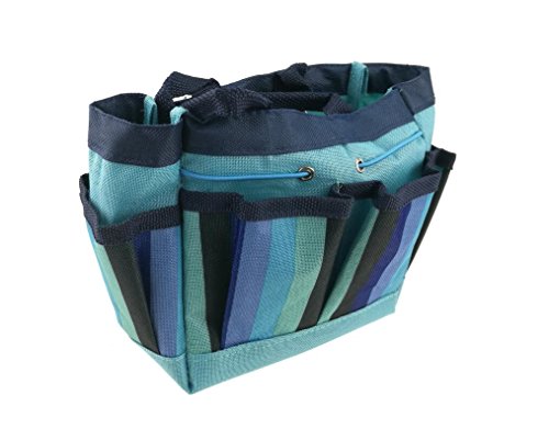 Gardening Tool Set For Kids Children Includes Watering Can Gloves Shovel Rake Fork and Carry bag Girls Boys Gift (Blue)