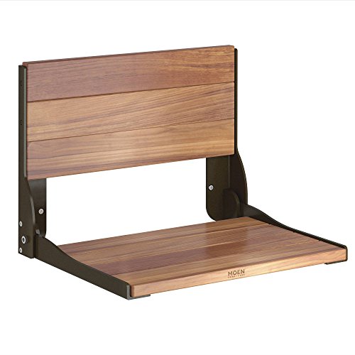 Moen DN7110OWB Teak Folding Shower Seat, Old World Bronze