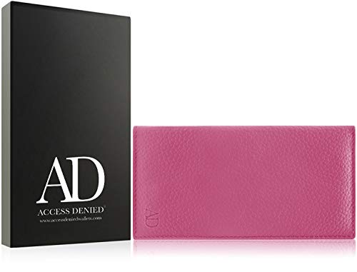 Genuine Leather Checkbook Cover For Women & Men - Checkbook Holder Check Book Covers For Duplicate Checks Card Wallet RFID - Thumbnail 7
