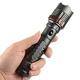 Hamuty 7 Modes Flashlight 2200 Lumens,XM-L T6 LED Lamp Light include 18650 Battery US Plug Charger set