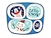 4 Section Melamine Children's Plates: Santa and Penguin Designs (4 Pack)