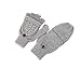 Novawo Women Winter Wool Blend Fingerless Convertible Gloves with Sturdy Chocolate Buttons Gray One Size