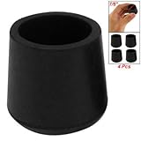 Black Table Chair Leg Foot Covers Floor Protector 4 Pcs