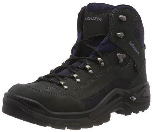 Lowa Men's Renegade GTX Mid Hiking Boot,Dark Grey/Navy,9 M US