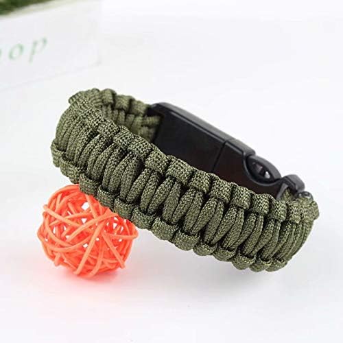 Waymeduo Survival Bracelet Paracord Whistle Gear Flint Fire Starter Scraper Kits Outdoor