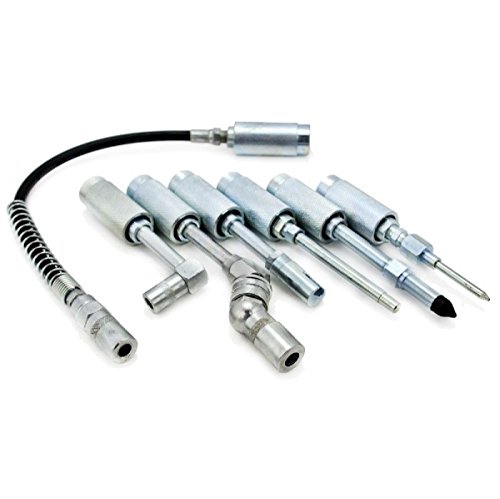 7PC LUBE LUBING HOSE TIP ASSORTMENT TOOL SET KIT ZERK ADAPTER FITTING GREASE GUN,Jikkolumlukka