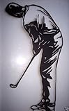 Man Golfing Metal Wall Art Sports Golf Decor