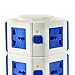 ETvalley USB Smart Charger Multiplug with 2 Levels 6 AC Plugs and 4 USB Charger Each Ports for Smartphones and Tablets, Rated Voltage 110~250V Color Blue and White