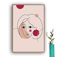 Framed Canvas Wall Art Picasso Poster Print of Woman Canvas Prints Home Artwork Decoration for Living Room,Bedroom - 16x24 inches