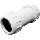 Jones Stephens C12200 2 PVC IPS Compression Coupling - White