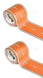 Road Tape Orange~ 2 Rolls of 15ft. x 2in. PlayTape~Blister Packed ~Toy Car Track For Kids - Instantly Create your Own Roads Anytime on Floors & Walls~For Children Who Love to Play w/ Cars & Trains
