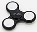 LED Light Fidget Spinner with Switch Plastic EDC Hand Spinner For Autism and ADHD Relief Focus Anxiety Stress Toys Gift (Black)