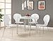 Novogratz Shell Bentwood Modern Round Chairs, White, Set of 2