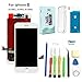 Screen Replacement for iPhone 8 (4.7 inch) - 3D Touch LCD Complete Repair -LCD Touch Digitizer Display Glass - Free Cover,Waterproof Adhesive,Tempered Glass,Tools,Instruction (White)