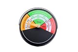 Magnetic Color-Coded Stove Thermometer For Safe Wood Burning From Boone Hearth