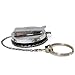 Yueton Chroming Plastic Retractable Belt Clip Badge Reel with Metal Chain, Key ID Badge Holder Belt Clip Chain Pull (Black and Silver)