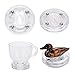 TamBee 4PCS 2Inch Acrylic Lazy Susan Turntable Organizer Revolving Display Base White Acrylic for Spice Rack Table Cake Kitchen Pantry Decorating