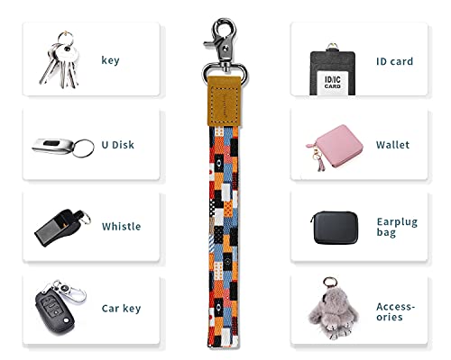 Wrist Lanyard for Keys, RopeTon Hand Wrist Lanyard Keychain Holder Wristlet Strap for Keys, Wallet,ID Badge,Camera and Cell Mobile Phone (A)