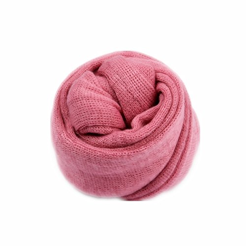 Coberllus Newborn Baby Photo Props Blanket Stretch Knitted Wrap Swaddle for Boy Girls Photography Shoot (Rosy)