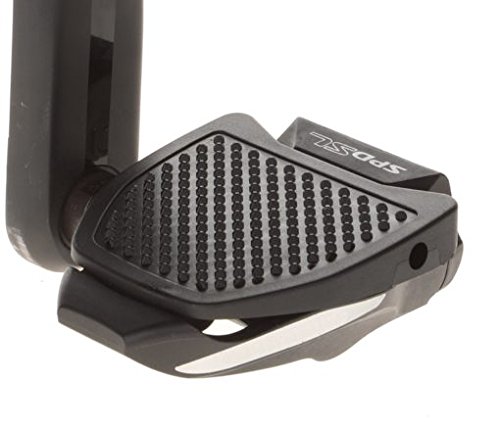 J&L Pedal Plate Platform for Shimano Spd-SL Clipless Road Cleat Adapter (Black)