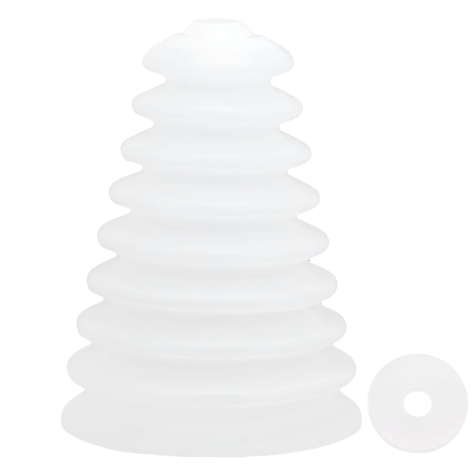 AUNMAS Electric Hammer Drill Cover, 3.6x4.8in Rubber Scalable Drill Dust Cover Extended White Electric Drill Rubber Protective Cover for Engineering Air Conditioning Installation