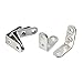 Zapour 12 Pack 20 by 20 mm Corner Brackets Corner Brace Angle Brackets with 24 Pack Screws (40 by 40 mm)