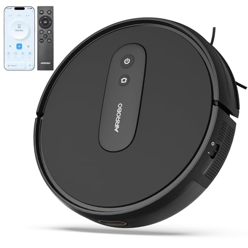 FIXR P25 Robot Vacuum Cleaner, Robot Vacuum Cleaner with 4000 Pa Suction Power, Robot Vacuum Cleaner with Charging Station, Robot Vacuum Cleaner without Wiping Function for Carpet, Pet Hair, Hard